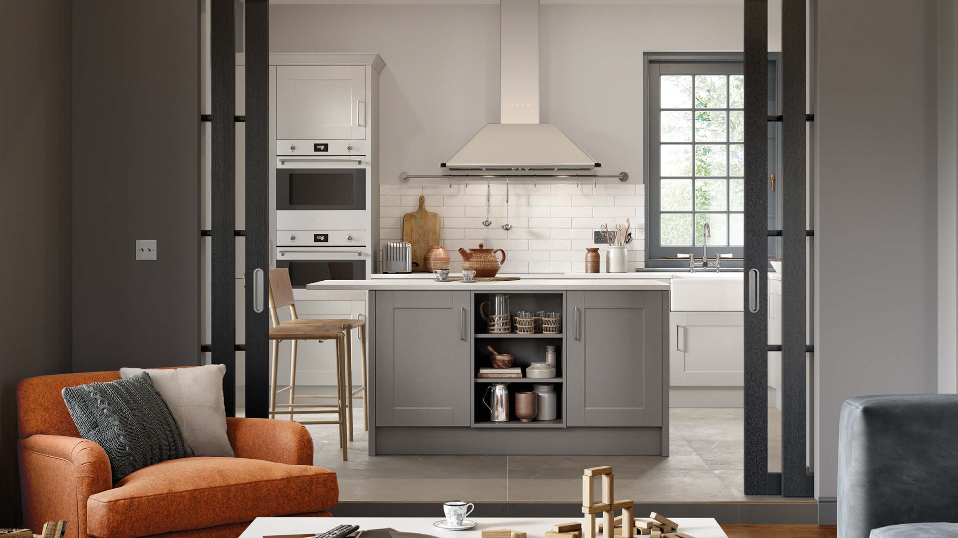 Broken-Plan Kitchen Layout